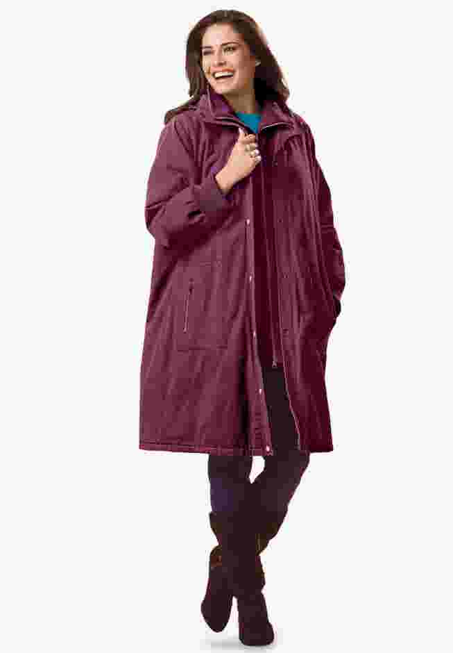 Twill Hooded Stadium Jacket image number 0