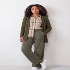 Open Front Long Ribbed Sleeve Waffle Cardigan image number 3
