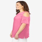 Eyelet Cold-Shoulder Tunic image number null