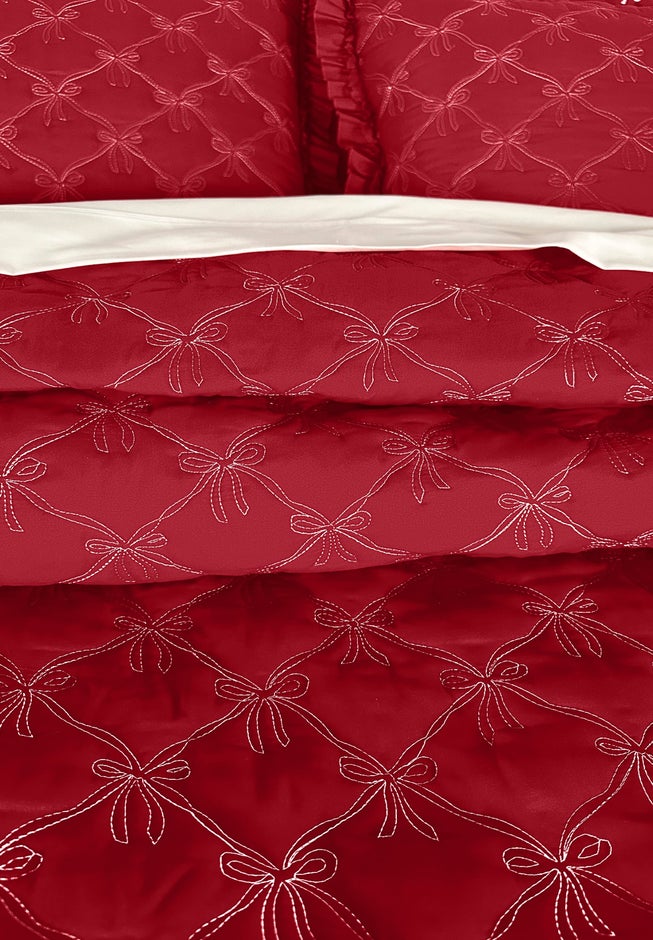 Ribbon Hem Bow Quilt 3-PC Set image number 2