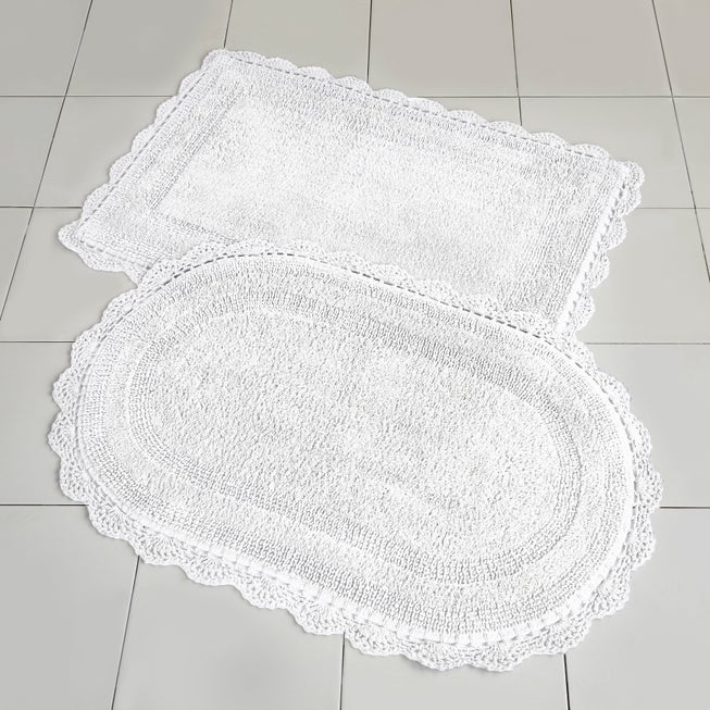 Rectangular Crochet Bath Mat image number 1