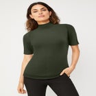 Mock Neck Tee image number null