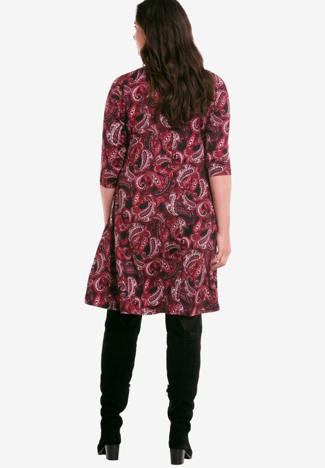 Madison Knit Three-Quarter Sleeve Dress image number 2
