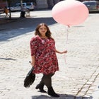 Madison Knit Three-Quarter Sleeve Dress image number null