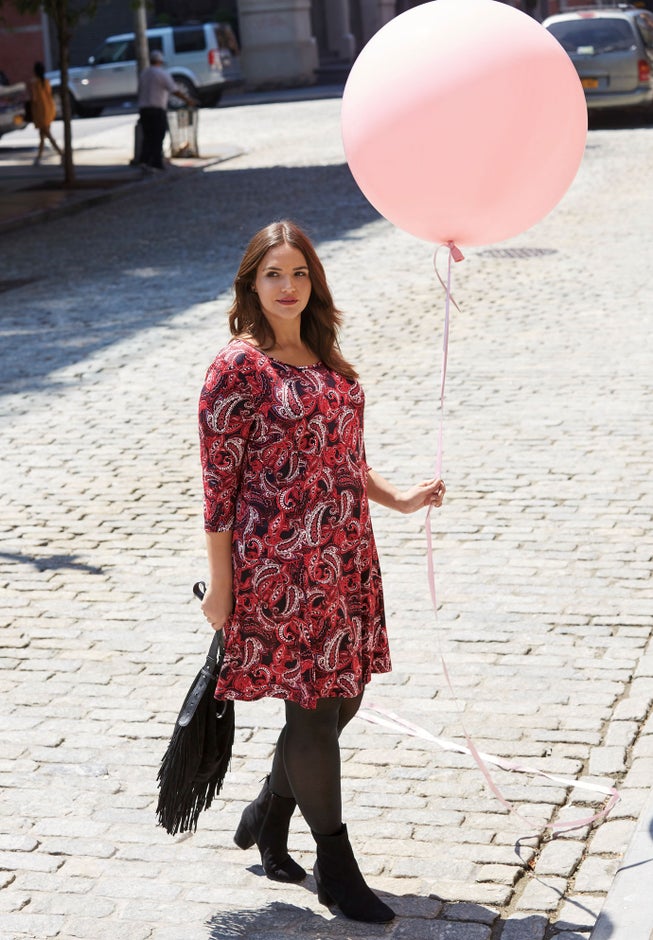 Madison Knit Three-Quarter Sleeve Dress image number 4