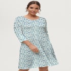 Madison Knit Three-Quarter Sleeve Dress image number null