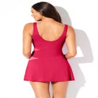 Square Neck Mesh Cut Out Swimdress image number null