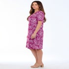 Stretch Cotton Square Neck Midi Dress image number null