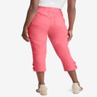 Comfort Waist Stretch Denim Lace-Up Capri image number null