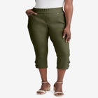 Comfort Waist Stretch Denim Lace-Up Capri image number null