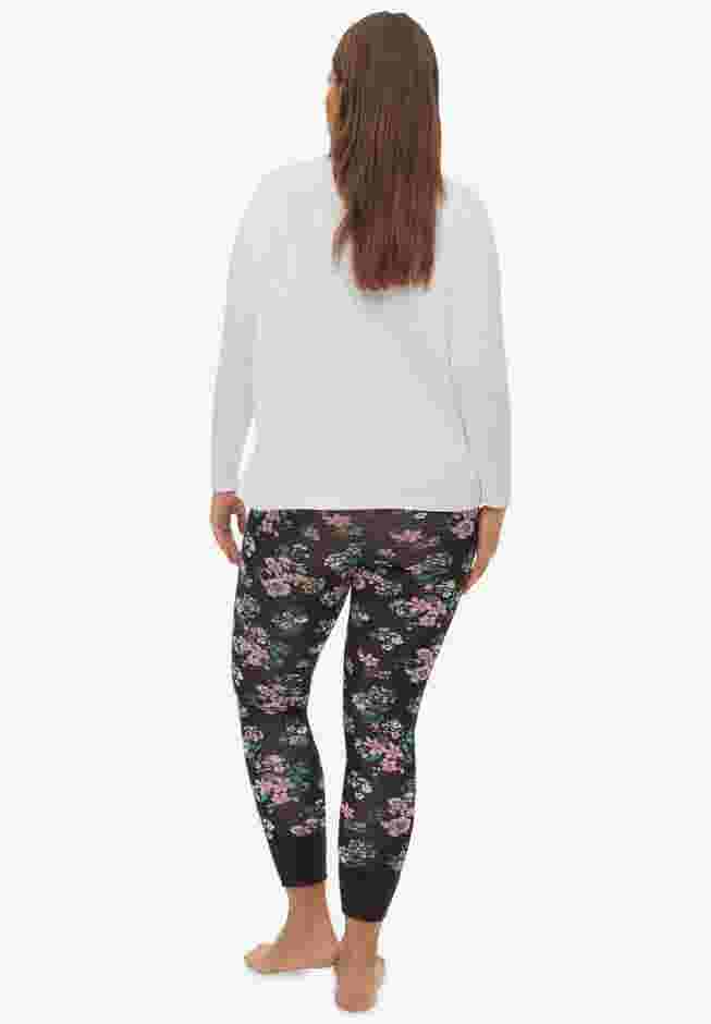 Rib Trim Sleep Leggings image number 1