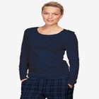 Long Sleeve Henley Sleep Tee image number null