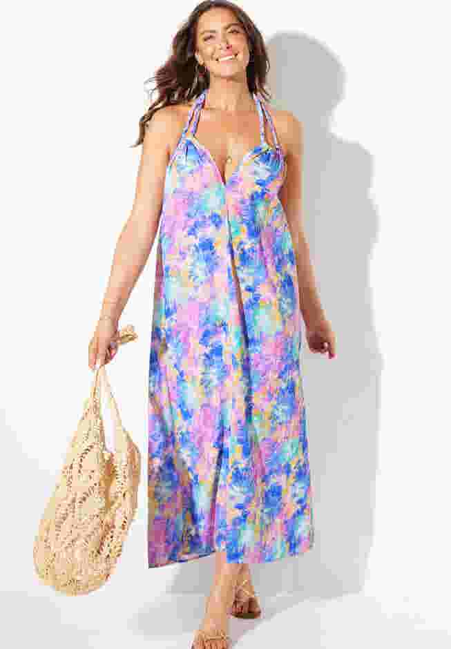 Braided Strap Gauze Maxi Dress image number 2