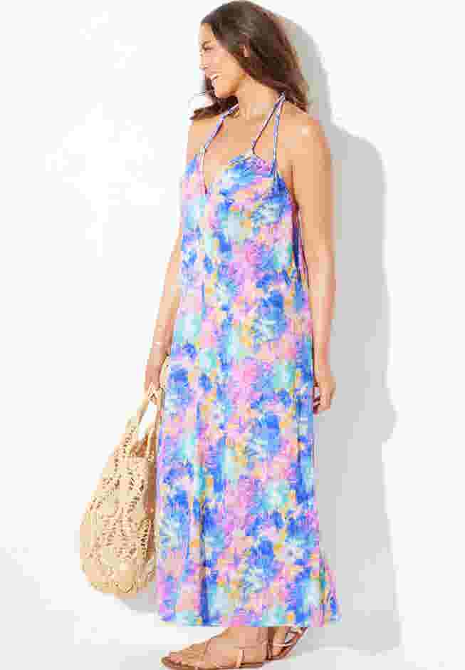 Braided Strap Gauze Maxi Dress image number 3