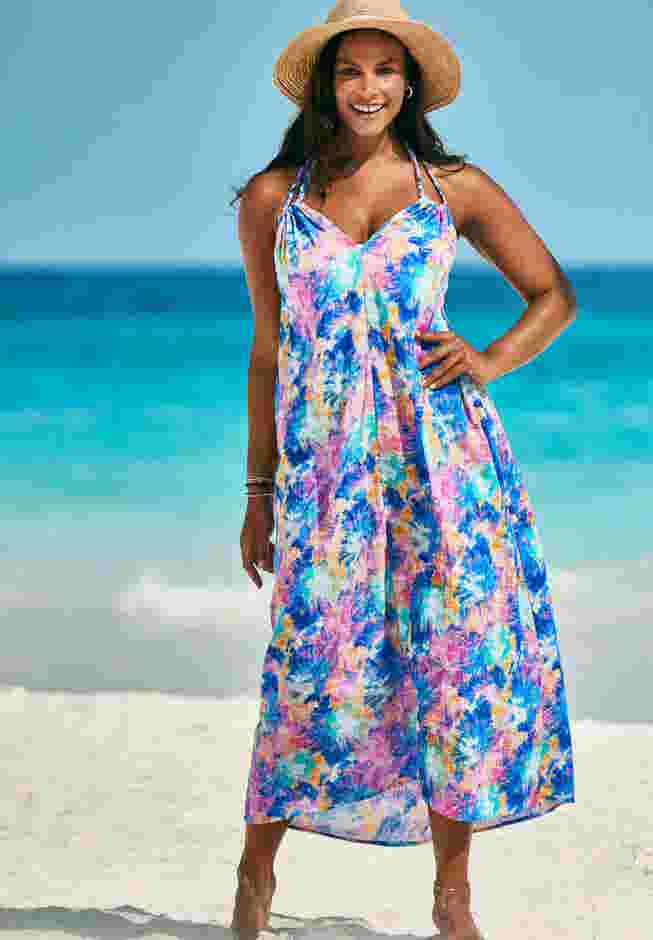 Braided Strap Gauze Maxi Dress image number 0
