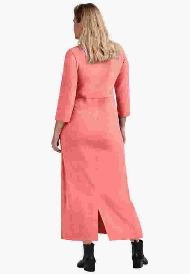 Three-Quarter Sleeve Knit Maxi Dress image number 1