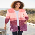 Ombre Shaker Cardigan Sweater image number 0