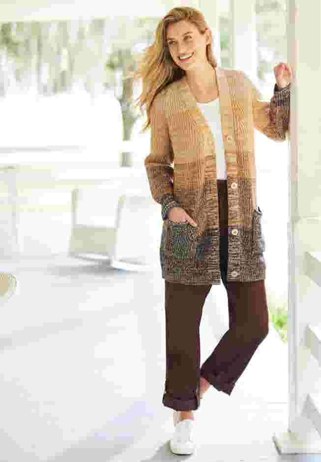 Ombre Shaker Cardigan image number 3