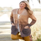 Ombre Shaker Cardigan Sweater image number null