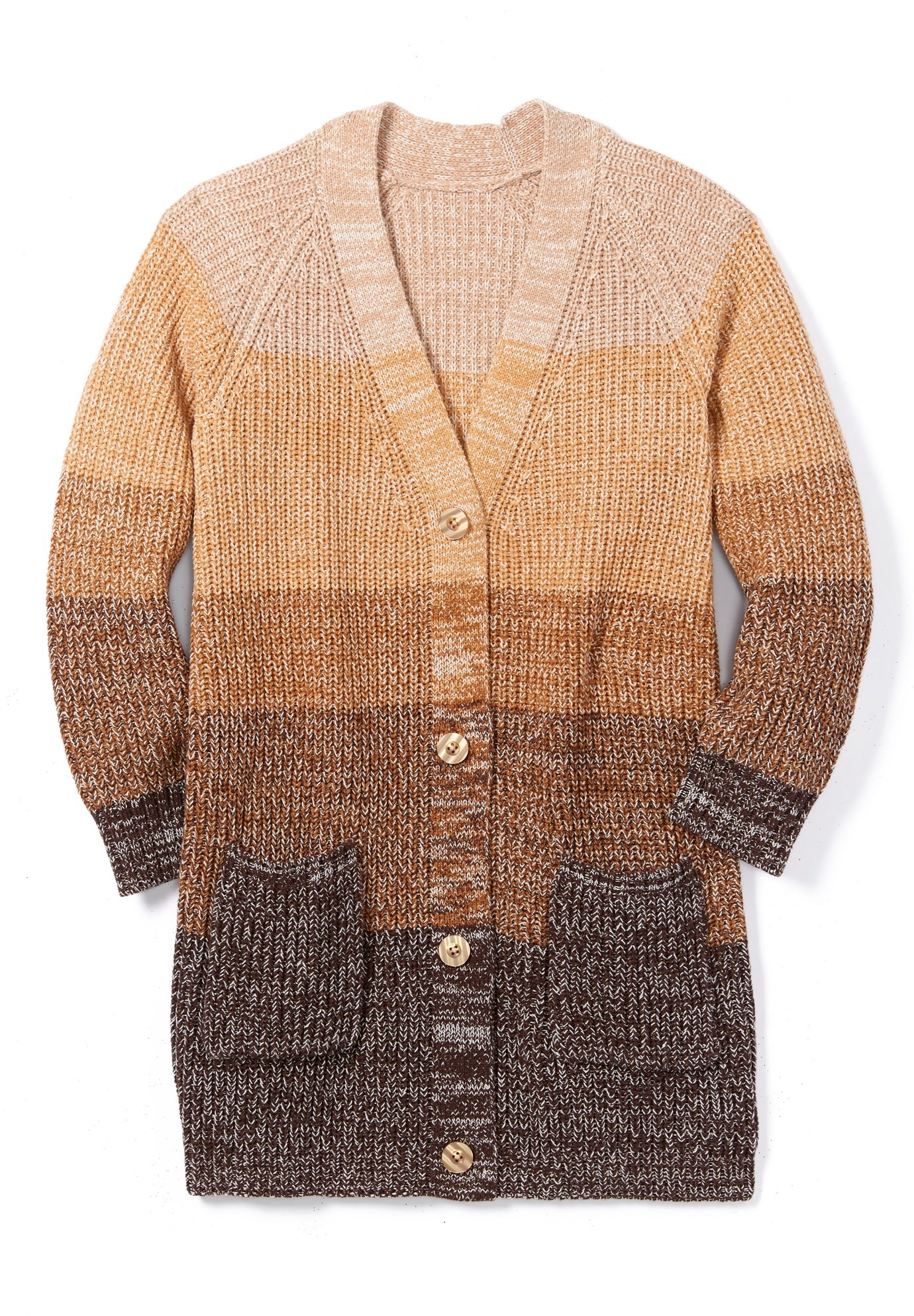 Ombre Shaker Cardigan Sweater image number 2