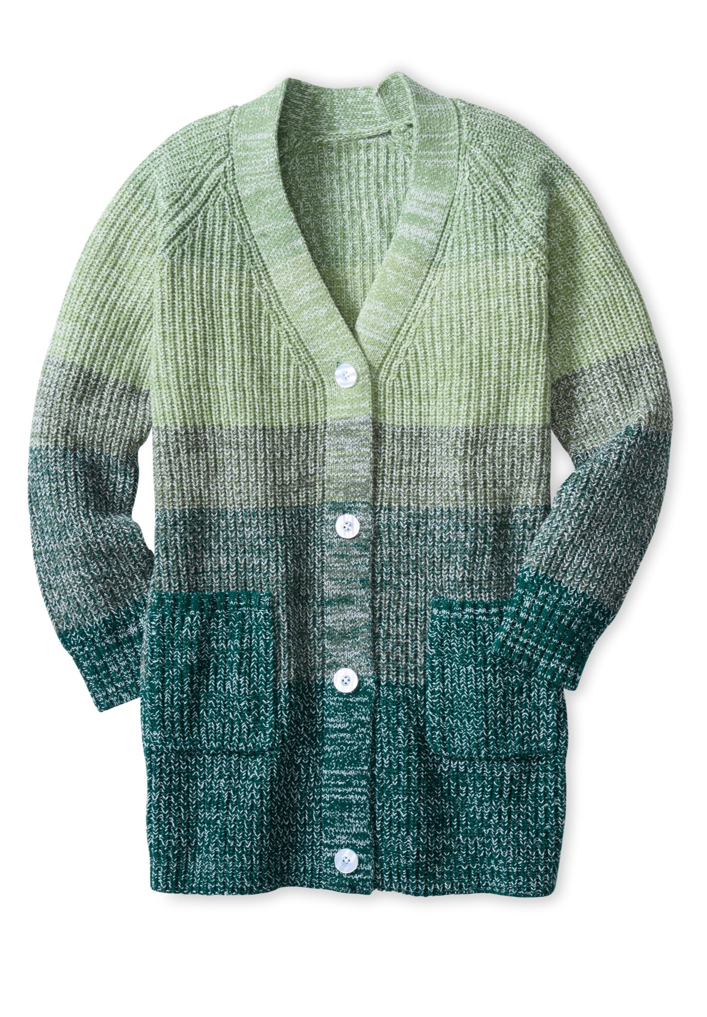 Ombre Shaker Cardigan Sweater image number 1