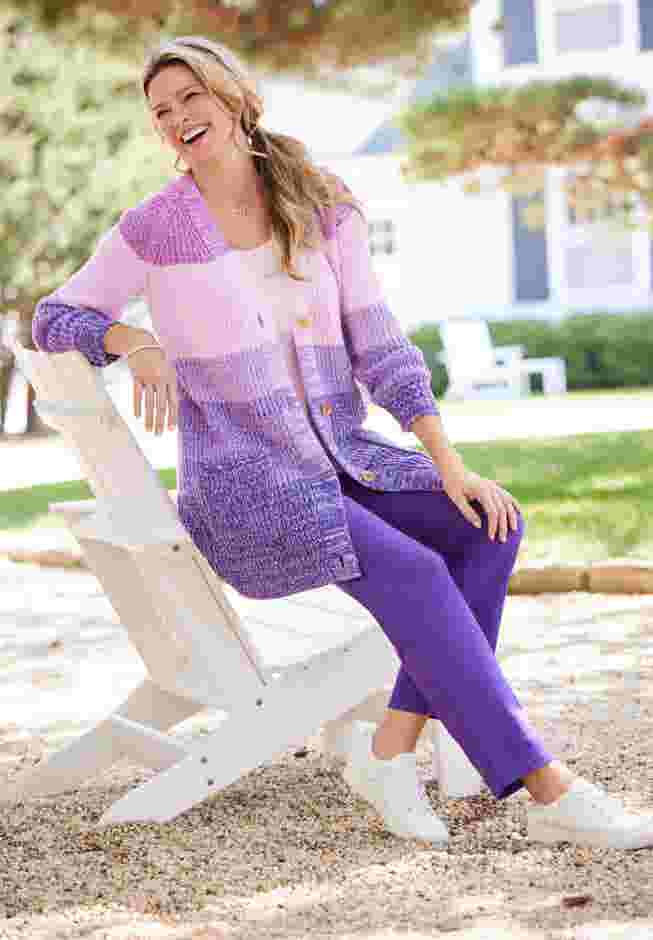 Ombre Shaker Cardigan image number 4