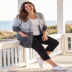 Ombre Shaker Cardigan Sweater image number null