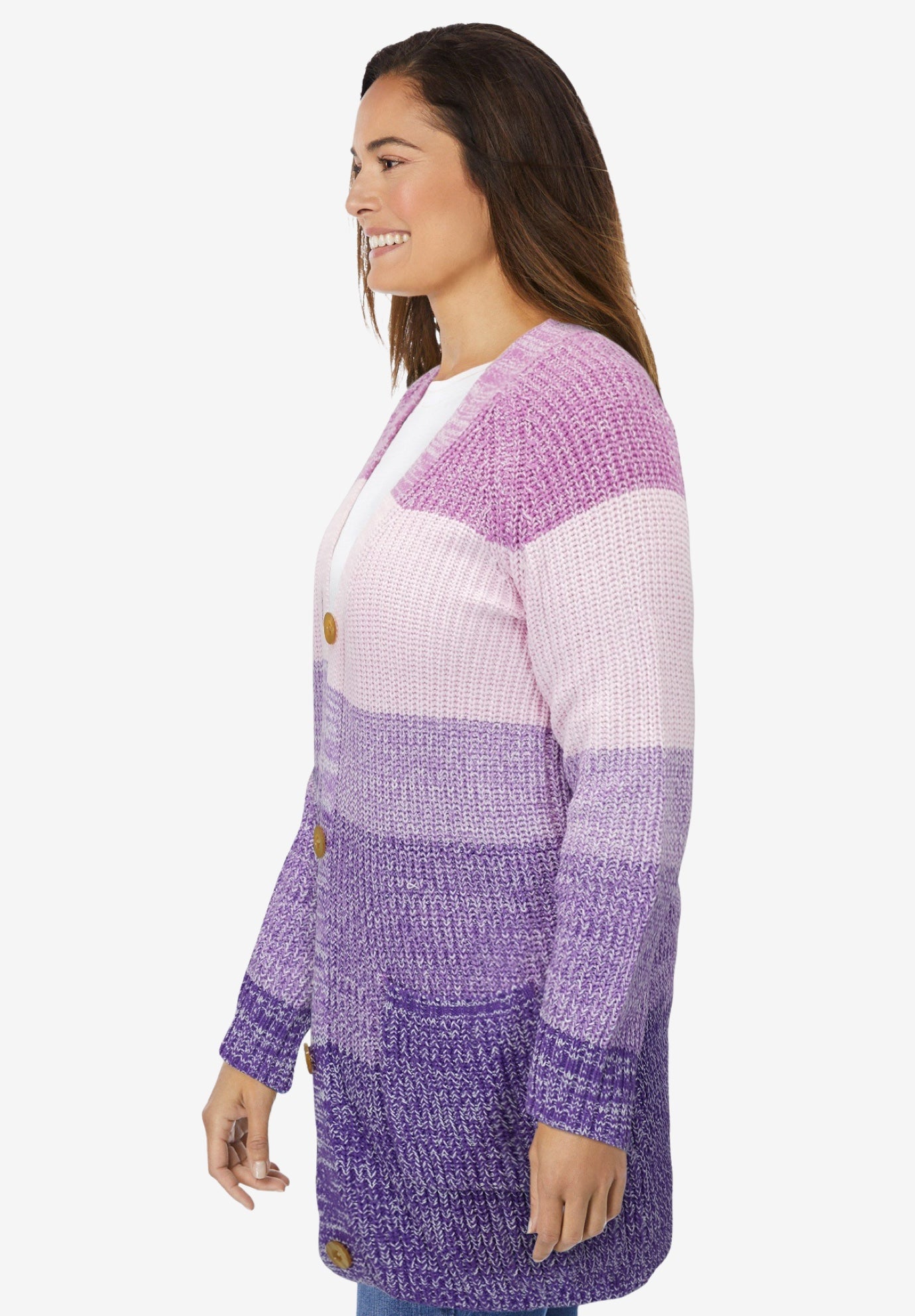 Ombre Shaker Cardigan image number 5