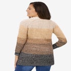 Ombre Shaker Cardigan Sweater image number null