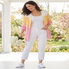 Ombre Shaker Cardigan Sweater image number null