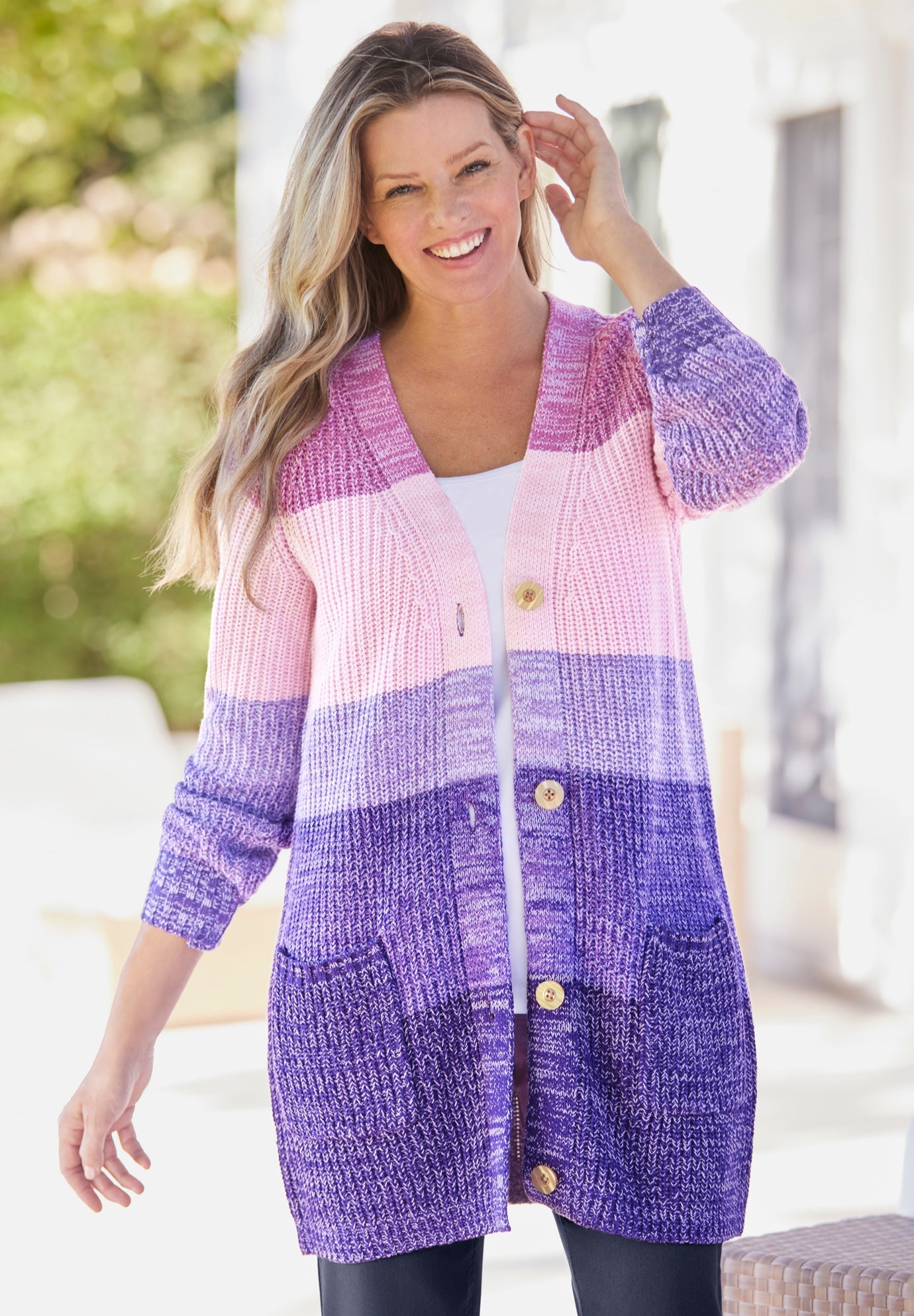 Ombre Shaker Cardigan image number 0
