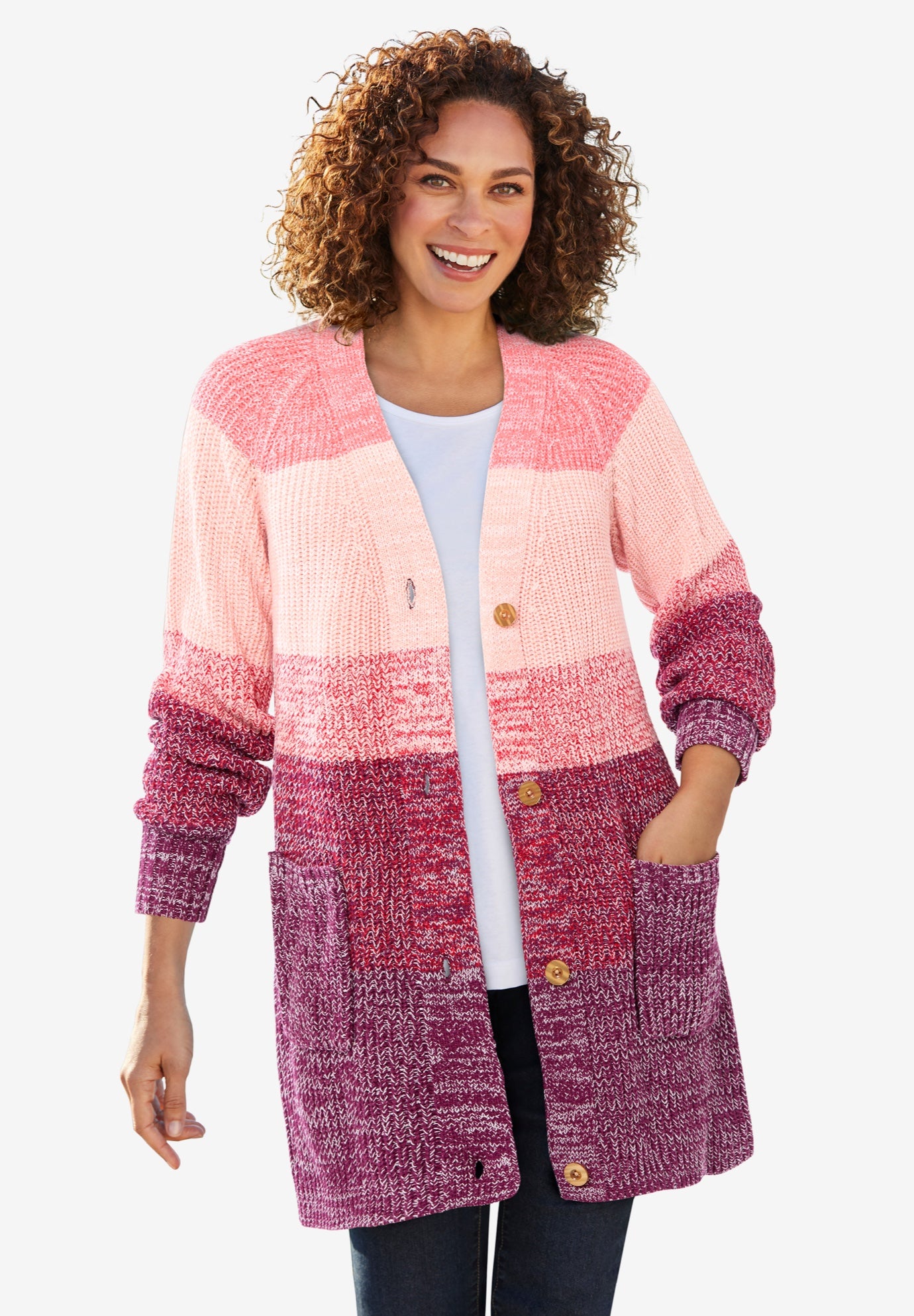 Ombre Shaker Cardigan image number 2