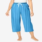 Woven Sleep Capri Pant image number null