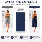 Zero Twist 100% Cotton Oversized Bath Sheet image number null