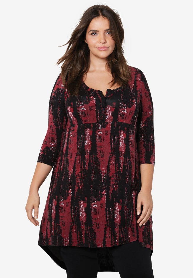 High/Low Henley Tunic image number null