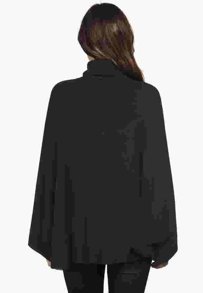 Turtleneck Poncho Sweater image number 3