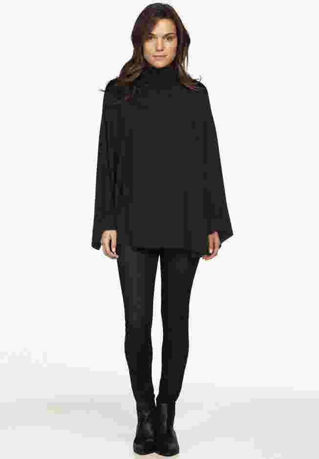 Turtleneck Poncho Sweater image number 4