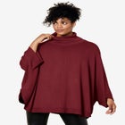 Turtleneck Poncho Sweater image number null