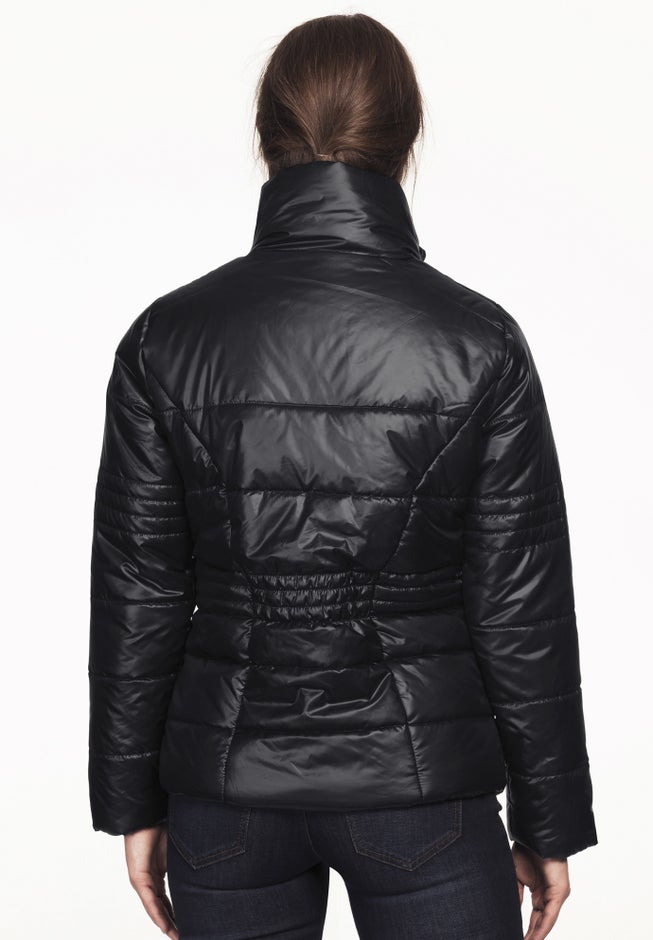 Short Puffer Zip Front Jacket image number 5