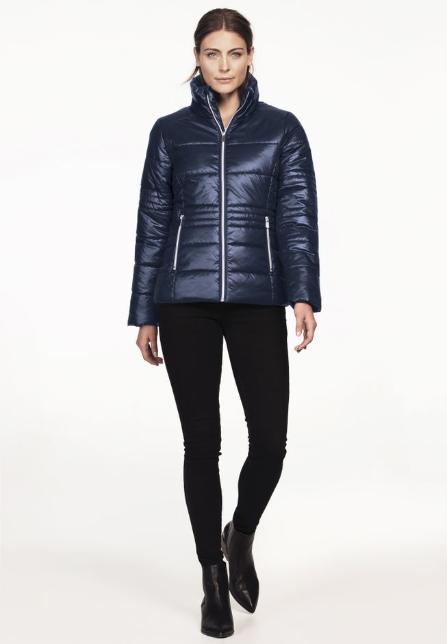 Short Puffer Zip Front Jacket image number 7