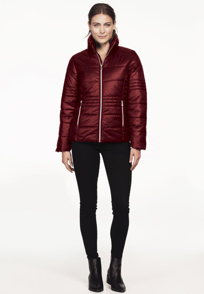 Short Puffer Zip Front Jacket image number 8