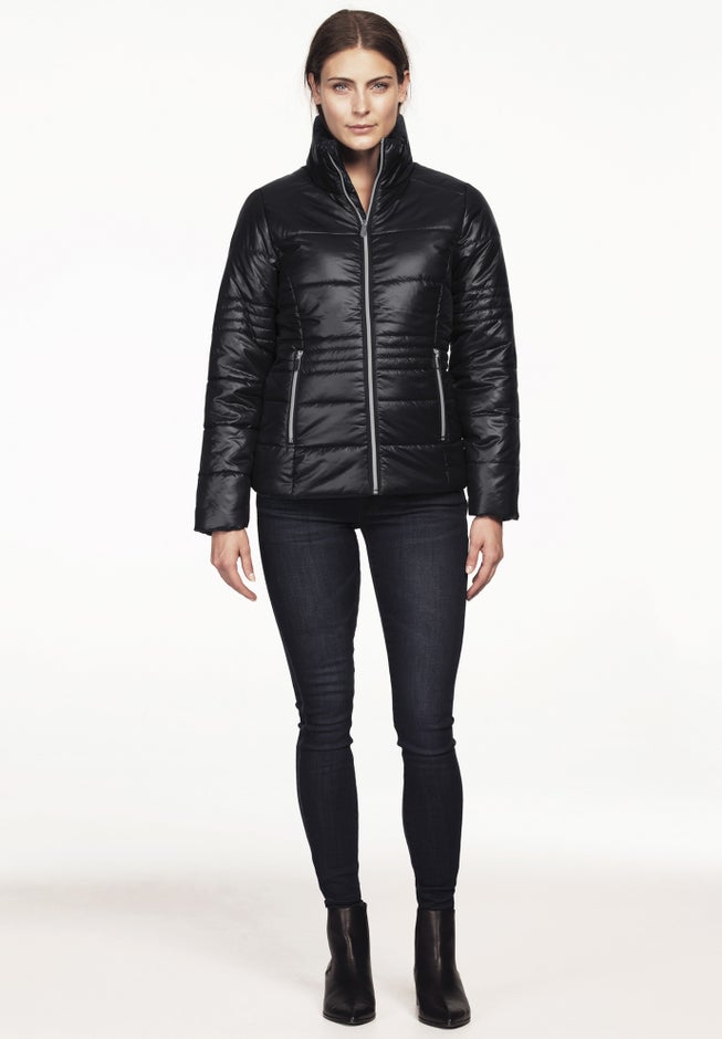Short Puffer Zip Front Jacket image number 9