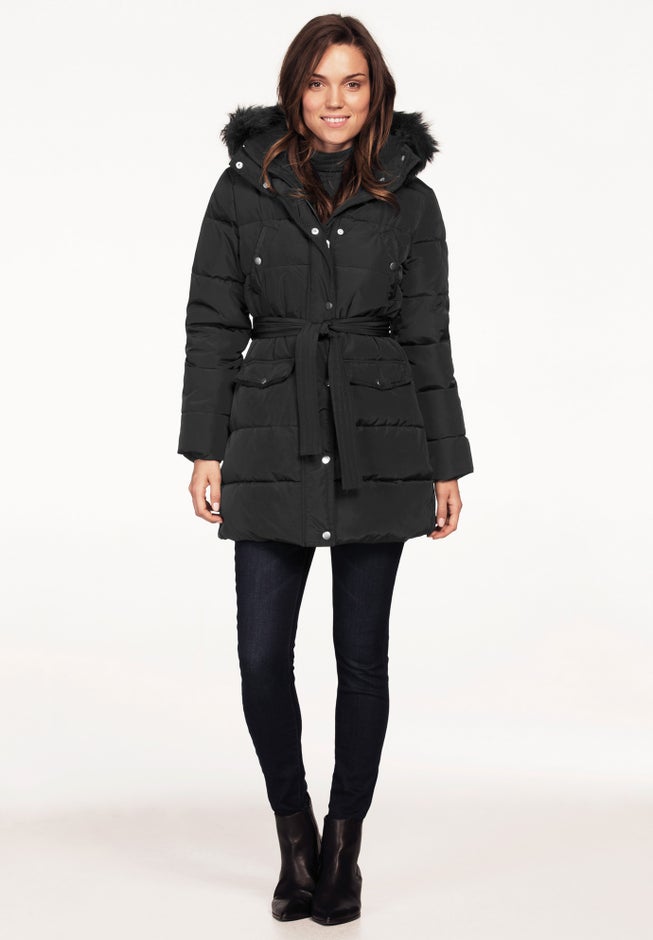 Belted Puffer Coat image number 4