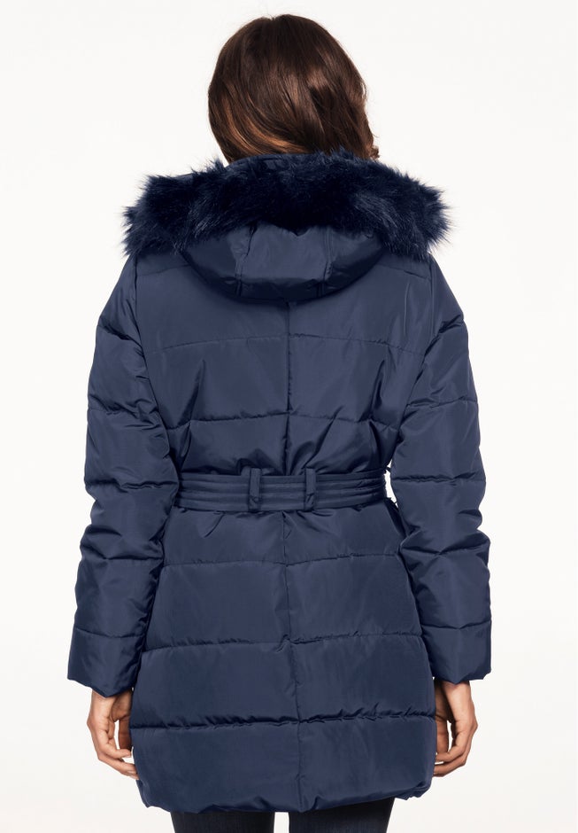 Belted Puffer Coat image number 6