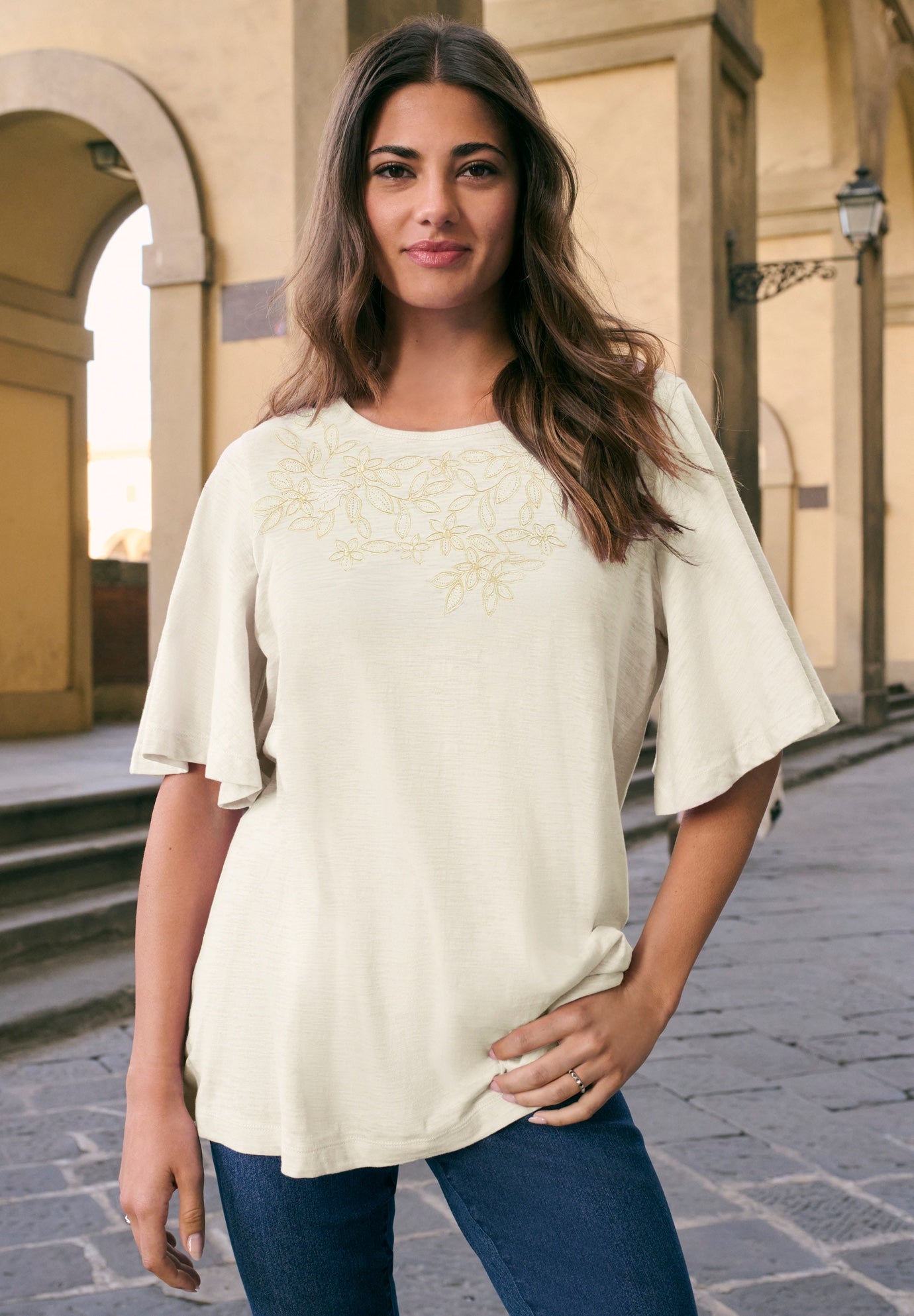 Embroidered Slub Tee image number 0