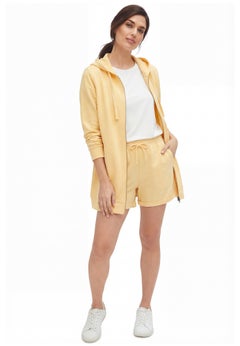 Ellos Studio French Terry Elastic Waist Drawstring Shorts
