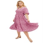 Tiered Midi Dress With Surplice Neckline image number null