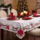 Ribbon Poinsettia Tablecloth image number 0