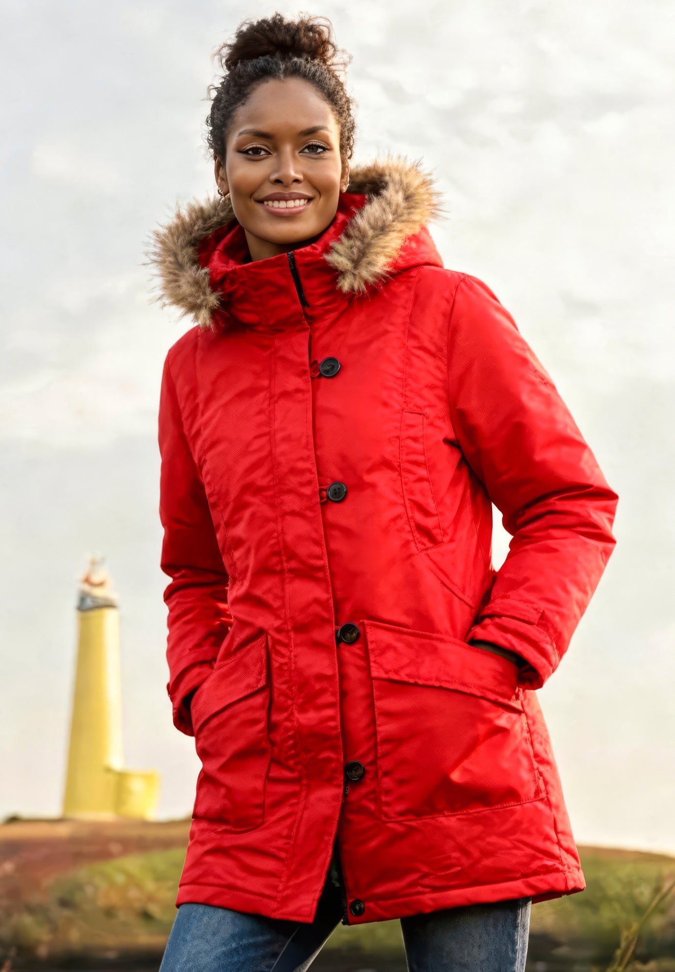 Faux Fur Trim Parka image number 0