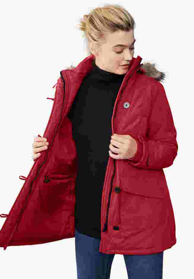 Faux Fur Trim Parka image number 2